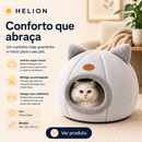 Helion Cama Iglu Pet — Refúgio Aconchegante para Gatos e Cães Pequenos