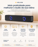 Soundbar Helion Cinema Sound — Caixa de Som Wireless para TV e Casa